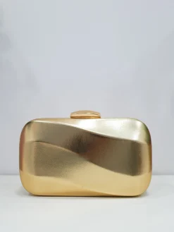 Clutch efecto ola dorado