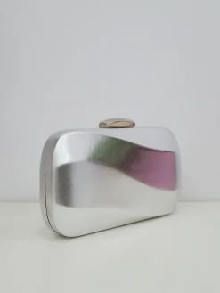 Clutch efecto ola plata