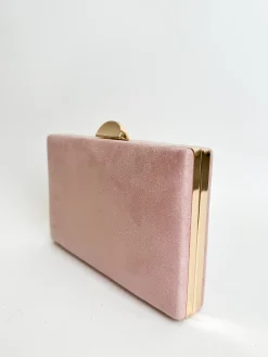 Clutch horizontal redondo rosa