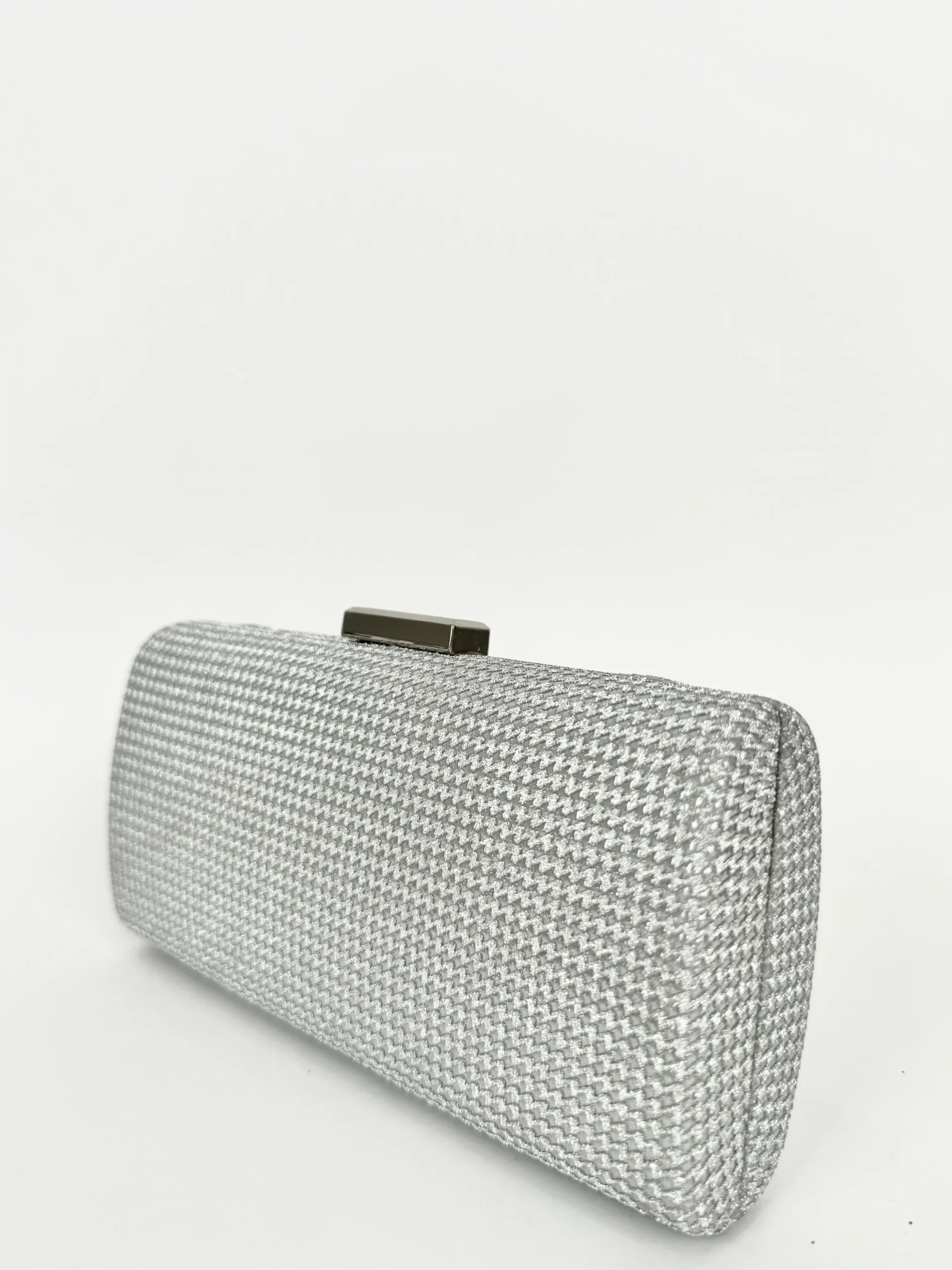 Clutch pocket brillo plata