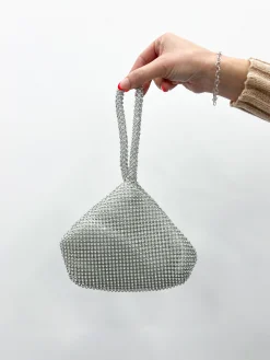 Clutch pocket brillos plata