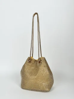 Clutch saco fiesta dorado