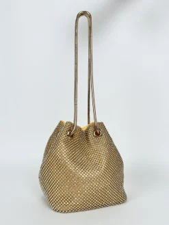 Clutch saco fiesta dorado