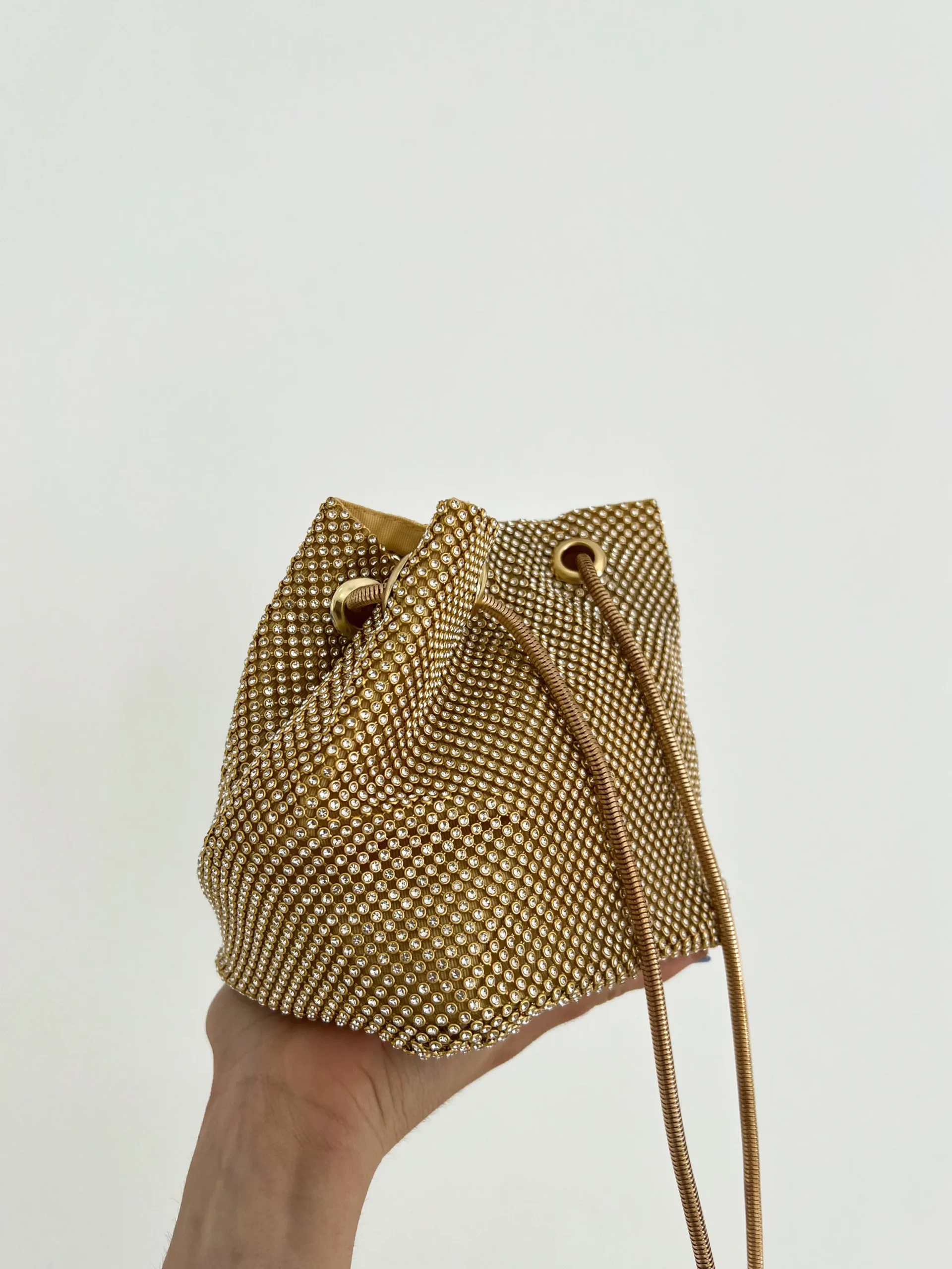 Clutch saco fiesta dorado