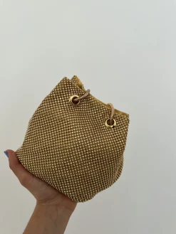 Clutch saco fiesta dorado