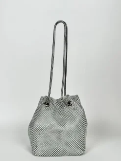 Clutch saco fiesta plateado