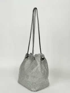 Clutch saco fiesta plateado