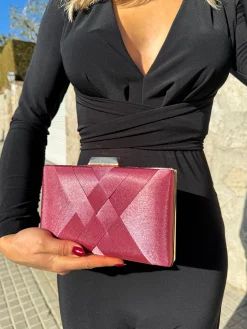 Clutch satinado colorete