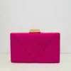 Clutch trenzado fucsia