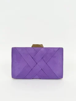 Clutch trenzado lila