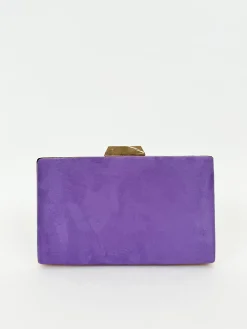 Clutch trenzado lila
