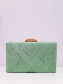 Clutch trenzado menta