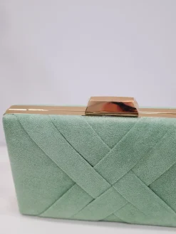 Clutch trenzado menta