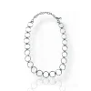 Colgante aros plateados