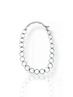 Colgante aros plateados