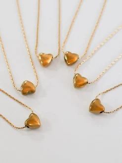 Colgante corazón dorado