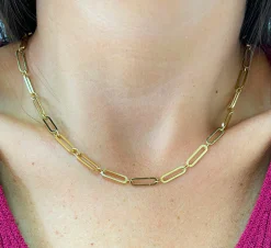 Collar eslabón grueso