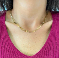 Collar eslabón grueso