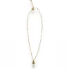 Collar fino concha dorada