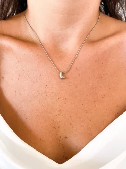 Collar luna plata