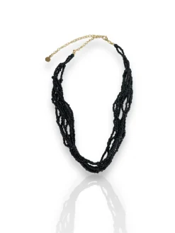 Collar multi perlas negras