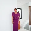 Conjunto falda midi pomposo amarena
