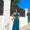 Conjunto raso halter petróleo