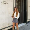 Falda pantalón estampado azul