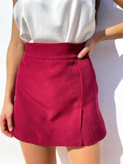 Falda pantalon granate
