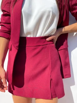 Falda pantalon granate
