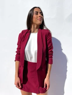 Falda pantalon granate