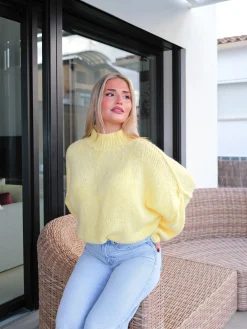 Jersey punto oversize amarillo