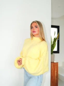 Jersey punto oversize amarillo