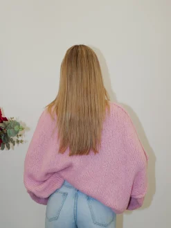 Jersey punto oversize rosa