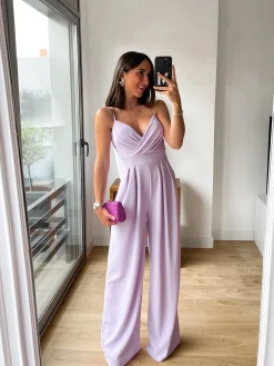 Mono crepe corazón lila