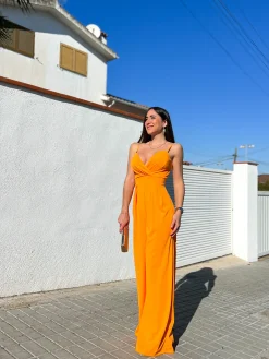 Mono crepe corazón naranja