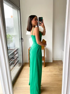 Mono crepe corazón verde