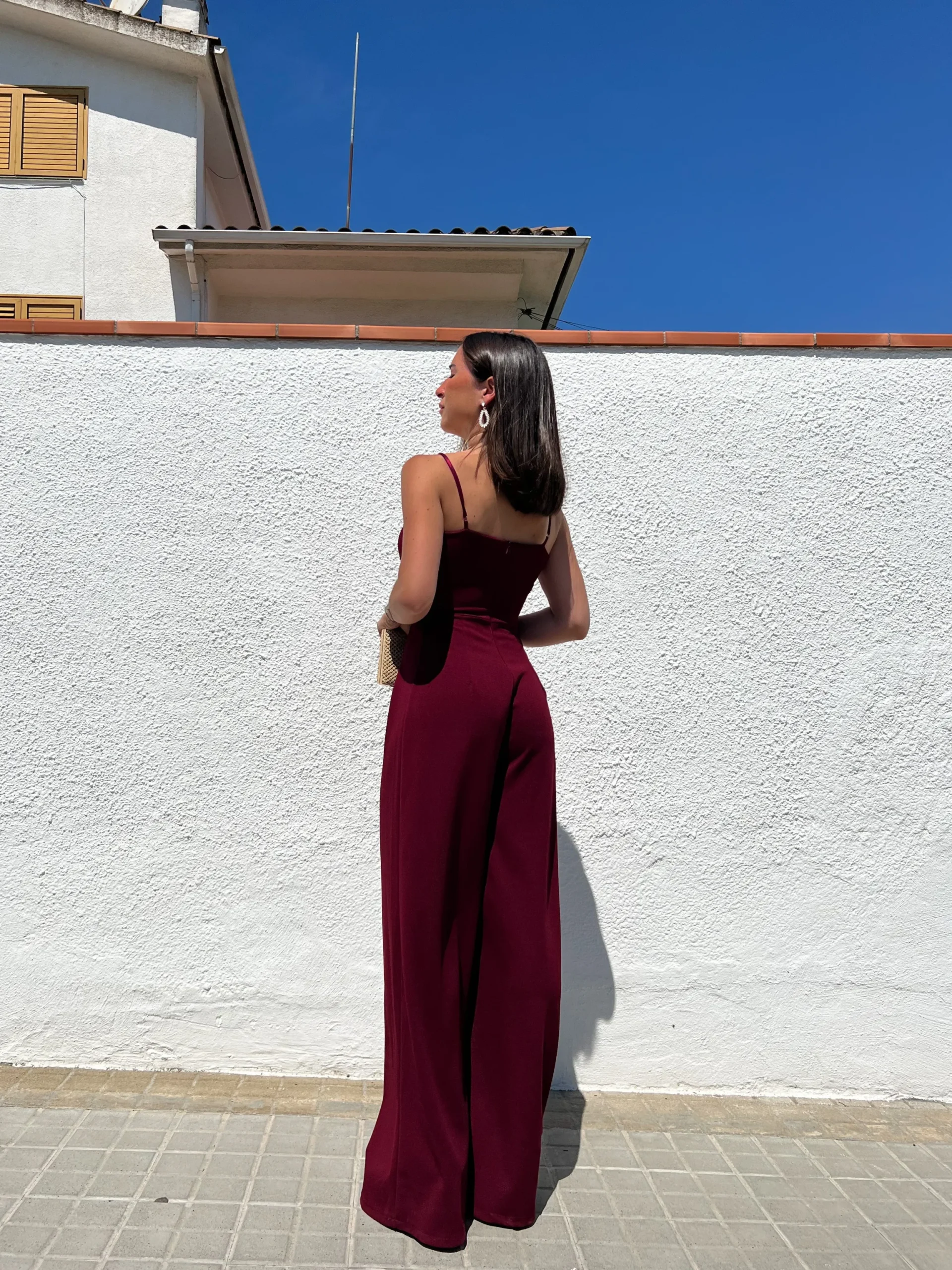 Mono crepe corazón vino