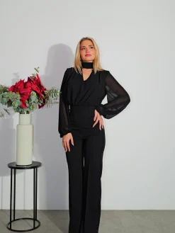 Mono mangas lazo tulle negro