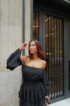Mono mini romántico negro