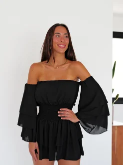 Mono mini romántico negro
