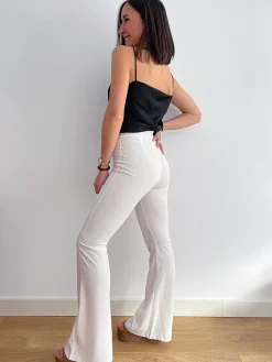 Pantalón campana blanco