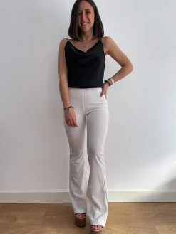 Pantalón campana blanco