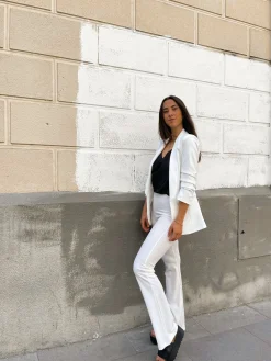 Pantalón campana blanco