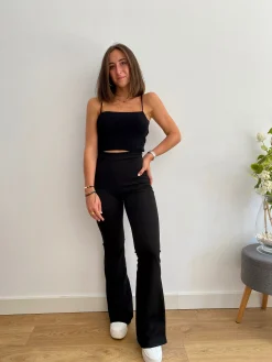 Pantalón campana negro