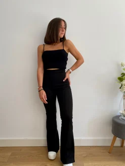 Pantalón campana negro