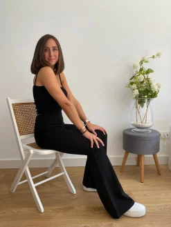 Pantalón campana negro