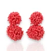 Pendientes abalorios rosa