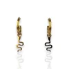 Pendientes aro serpiente dorado