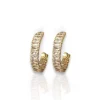 Pendientes aros brillos dorado